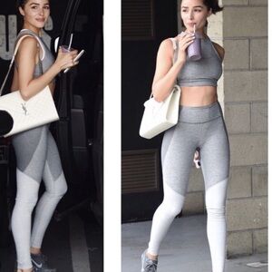 Outdoor Voices Gray Tri-tone 7/8 Leggings